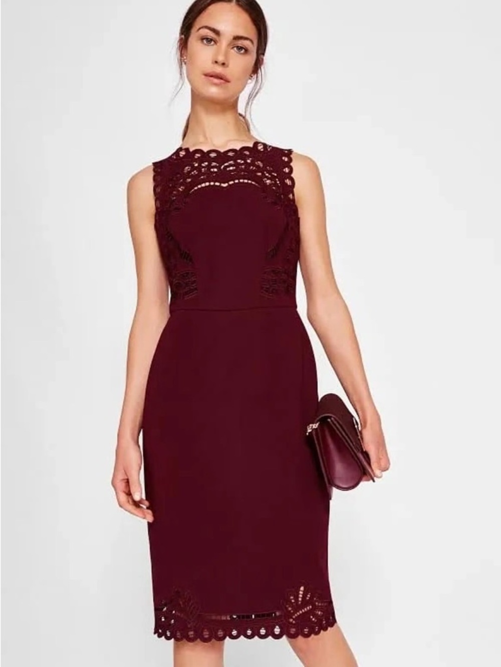 Ted Baker Verita Embroidered Lazer Cut Dress Ted size 2